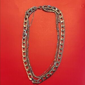 Chic Silver Multi-Layer Necklace